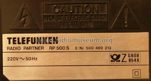 Kofferradio RP500S; Telefunken (ID = 1511516) Radio