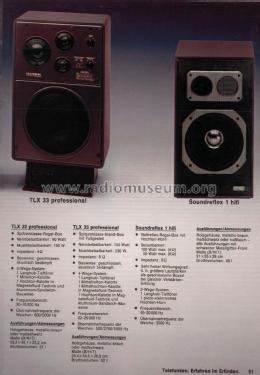 TLX33 professional; Telefunken (ID = 1893029) Speaker-P