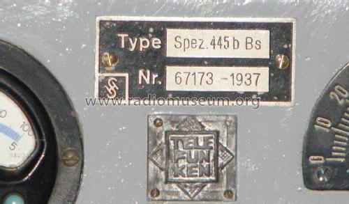 Tornisterempfänger Spez.445b Bs; Telefunken (ID = 1989595) Mil Re