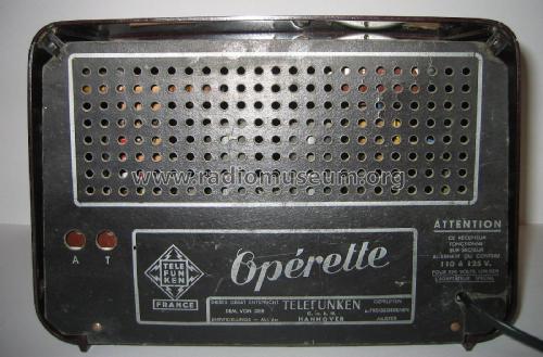 Opérette ; Telefunken France; (ID = 1933871) Radio