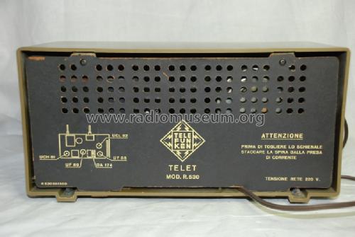 Telet R.530; Telefunken Italia, (ID = 751295) Radio