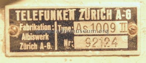 Stat. 1005 bF / FG X / SE-010; Telefunken; Zürich (ID = 1654389) Commercial TRX