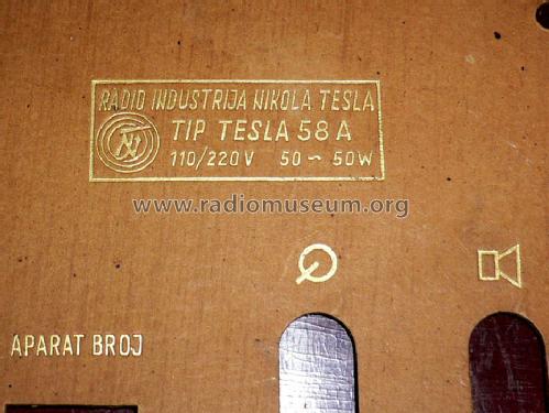Tesla 58A; Radioindustrija (ID = 1672773) Radio