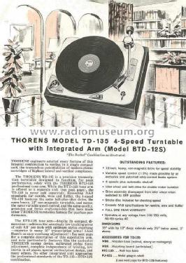 TD135; Thorens SA; St. (ID = 590648) R-Player