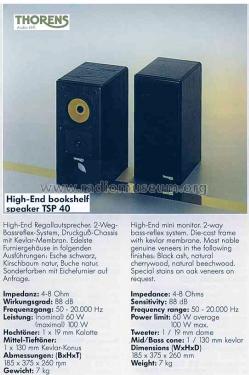 TSP40; Thorens SA; St. (ID = 668746) Speaker-P