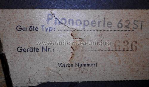 Phonoperle 62ST; Tonfunk GmbH; (ID = 1922382) Radio