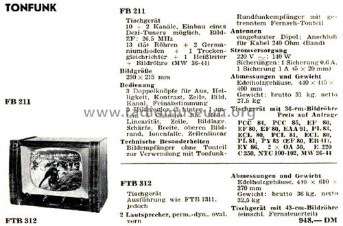 Violetta FB211; Tonfunk GmbH; (ID = 2817921) Fernseh-E