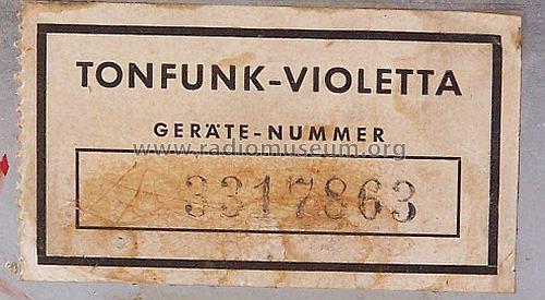 Violetta W331S/F3D; Tonfunk GmbH; (ID = 975729) Radio