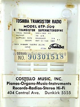 6 TP-309; Toshiba Corporation; (ID = 2223306) Radio