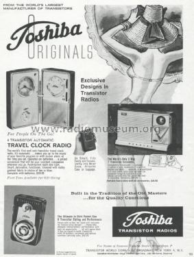 Travel Clock 6 Transistor 6TC485; Toshiba Corporation; (ID = 1036382) Radio