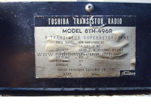 8TH-496R; Toshiba Corporation; (ID = 950237) Radio