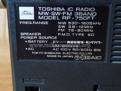 RP-750FT; Toshiba Corporation; (ID = 851518) Radio
