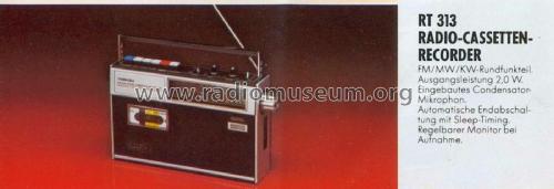 3 Band Radio Cassette Recorder RT-313F; Toshiba Corporation; (ID = 2106191) Radio