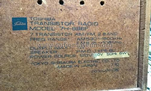 Solid State FM/AM 7H-896F ; Toshiba Corporation; (ID = 2136678) Radio