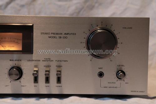 Stereo Premain Amplifier Model SB-230; Toshiba Corporation; (ID = 1996355) Ampl/Mixer