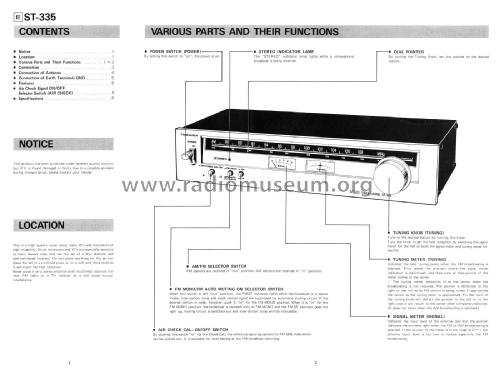 Stereo Tuner ST-335; Toshiba Corporation; (ID = 1856507) Radio