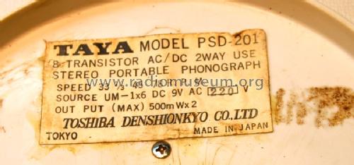 Stereo HiFi Deluxe PSD-201; Taya Toshiba (ID = 886836) Ampl/Mixer