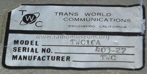 HF Transceiver TWC-10A; Transworld (ID = 1740668) Commercial TRX