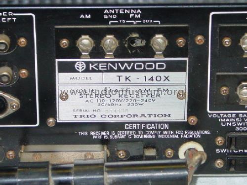 AM-FM Receiver TK-140X; Kenwood, Trio- (ID = 112098) Radio