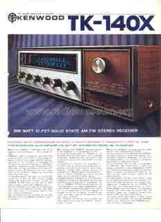 AM-FM Receiver TK-140X; Kenwood, Trio- (ID = 1347486) Radio
