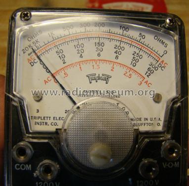 Volt-Ohm Milliammeter 310; Triplett Electrical (ID = 1938210) Equipment
