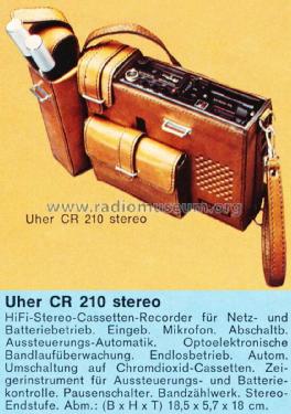 CR210 Stereo; Uher Werke; München (ID = 1291687) Ton-Bild