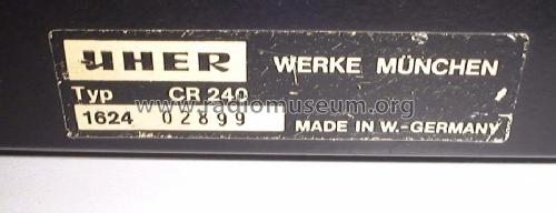 CR240; Uher Werke; München (ID = 215278) R-Player