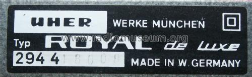 Royal de Luxe ab Nr. 2944 15102; Uher Werke; München (ID = 1007084) R-Player