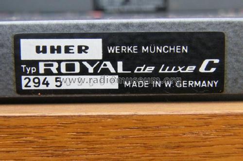 Royal de Luxe C; Uher Werke; München (ID = 992649) R-Player