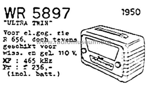 Ultra Twin WR5897; Ultra Electric Ltd.; (ID = 1622161) Radio