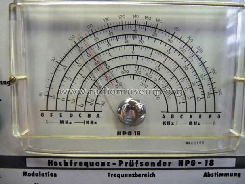 Hochfrequenz-Prüfsender HPG-18; Ultron-Elektronik (ID = 656300) Equipment