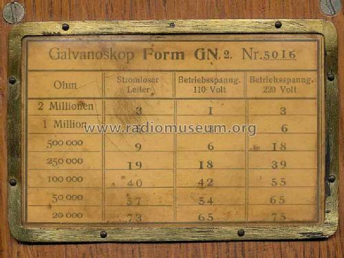 Galvanoskop Form GN.2.; UNBEKANNTE FIRMA D / (ID = 823765) Equipment