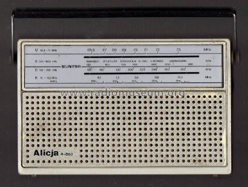 Alicja R-603; Unitra ELTRA; (ID = 1657600) Radio