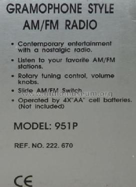 AM/FM Radio Gramophone Style 951P; Unknown - CUSTOM (ID = 1739903) Radio