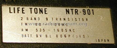 Life Tone FM-AM 9 Transistor NTR-901 ; Tokai Wireless Co., (ID = 977396) Radio