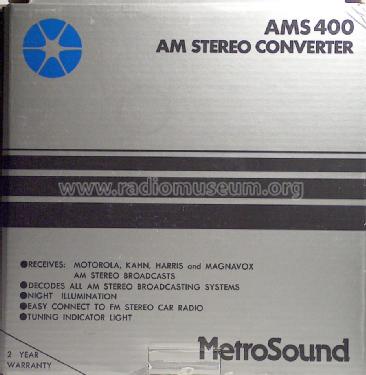 AM Stereo Converter AMS-400; Metrosound (ID = 1189013) Converter