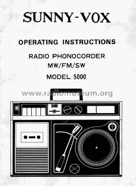 Radio Phonocorder 5000; Sunny-Vox Shinkyo Co (ID = 1326768) Radio