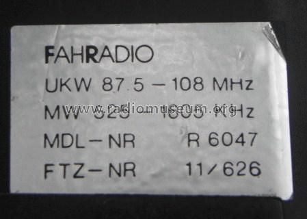 Fahradio R 6047; Unknown to us - (ID = 1004800) Radio