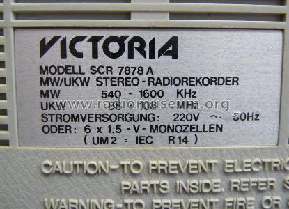 Victoria SCR-7878A; Unknown to us - (ID = 762473) Radio