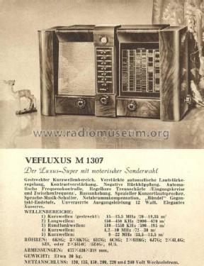 Vefluxus M1307; VEF Radio Works (ID = 35526) Radio