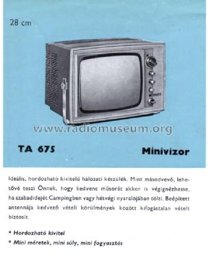 Minivisor TA-675; Videoton; (ID = 1092481) Television