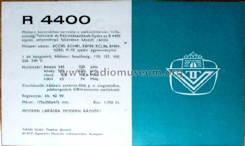 R4400; Videoton; (ID = 1005691) Radio