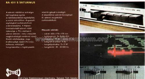 Saturnus RA4311S; Videoton; (ID = 713369) Radio