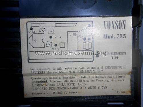 Zephyr Transistor 725; Voxson, FARET F.A.R. (ID = 2272730) Radio