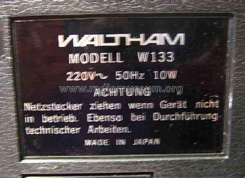 Stereo Cassette Tape Deck W 133; Waltham S.A., Genf (ID = 496376) Ton-Bild