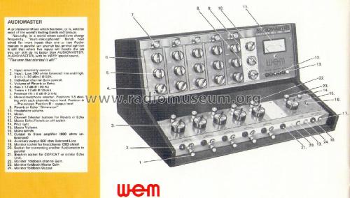 WEM Audiomaster Mixer ; Watkins Electric (ID = 1806651) Ampl/Mixer