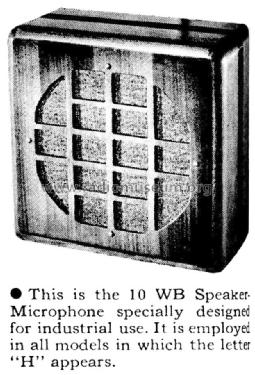 10WB ; Webster Electric (ID = 1058927) Speaker-P