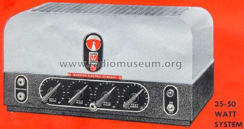 Amplifier 35-50 Watt ; Webster Electric (ID = 1058016) Ampl/Mixer
