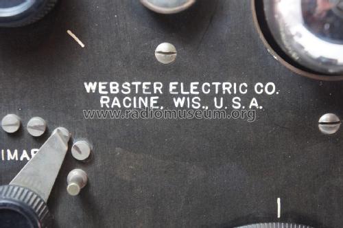 Webster Receiving Set 2A; Webster Electric (ID = 2178337) Radio