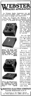 Webster Receiving Set 2A; Webster Electric (ID = 1002085) Radio